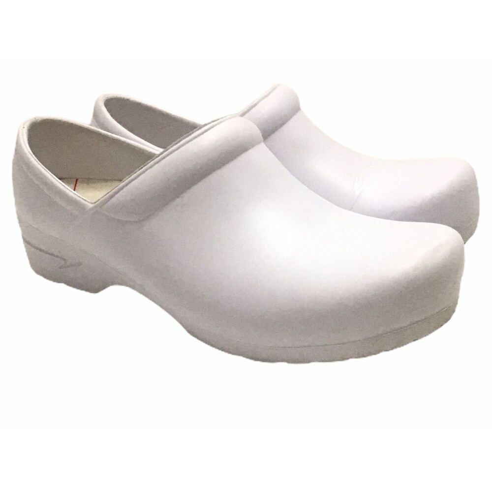 Slip Resistant Shoes Clogs Unisex White Nurse Chef Womens Sz 9 Mens Sz 7 Medical